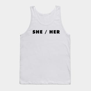 she / her - light Tank Top